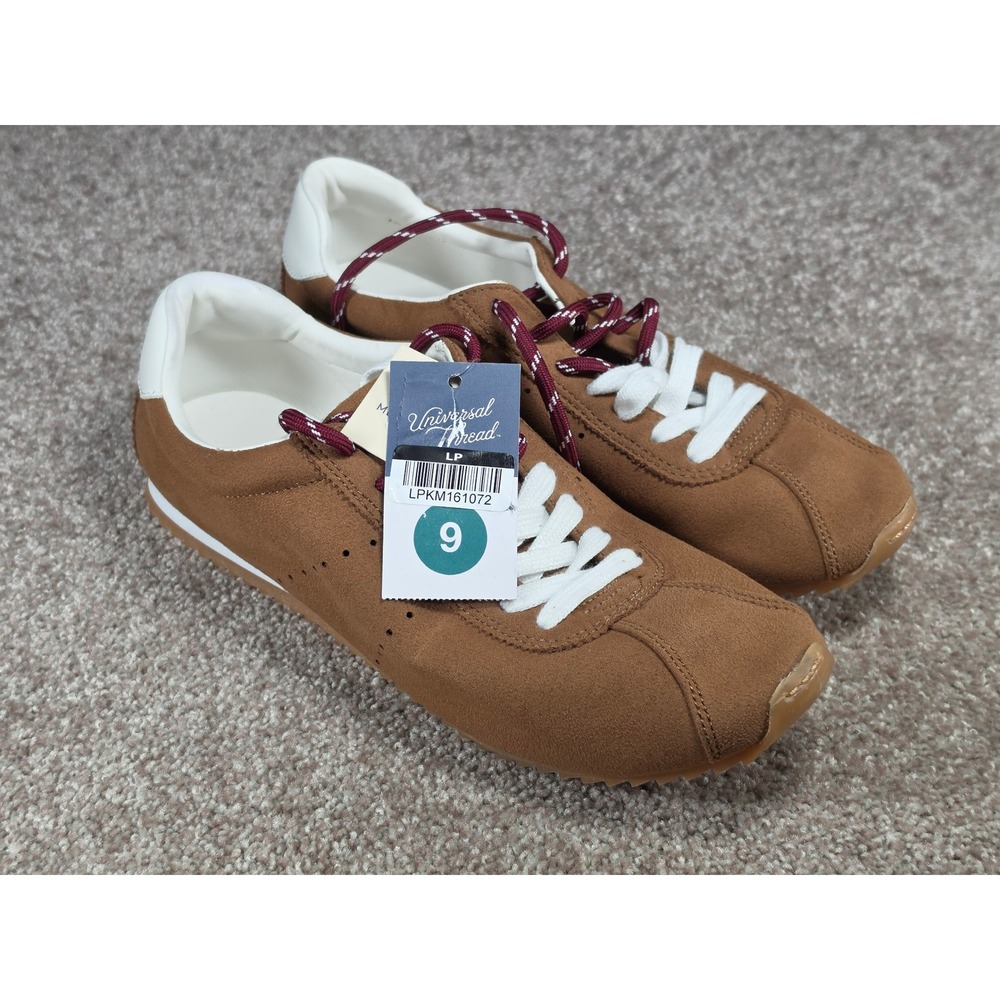Universal Thread Womens Jojo Faux Suede Lace Up Sneakers Brown White 9 New